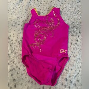 GK Elite Leotard in Pink & Gold